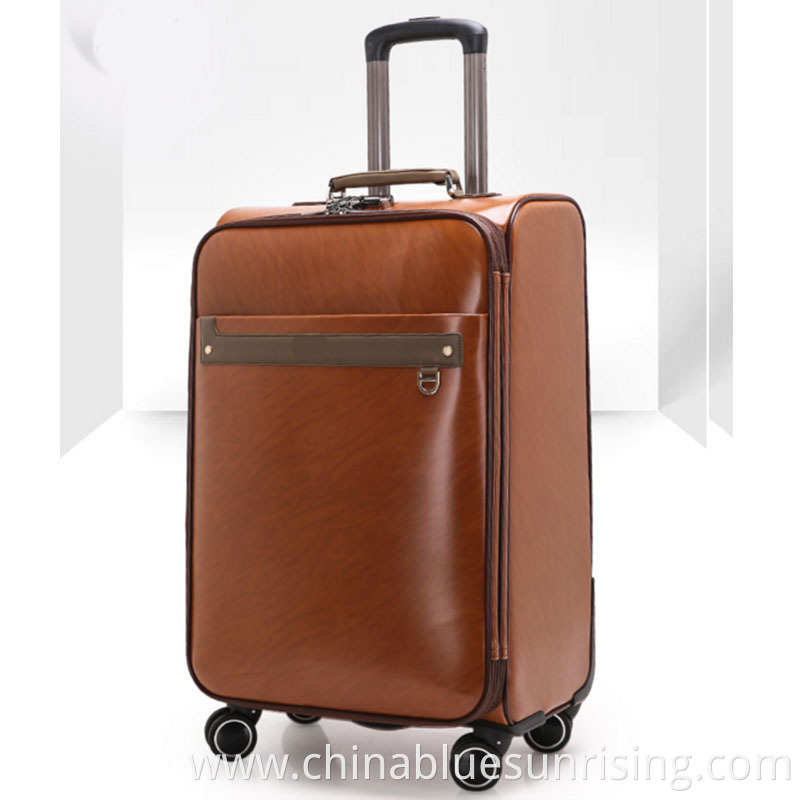 4 wheels pu luggage